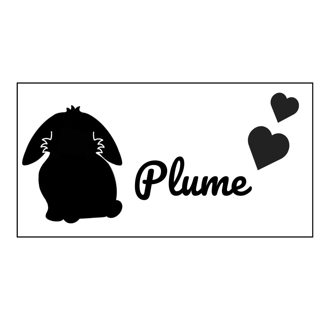 Personalized rectangular sign SOLO - Several possible illustrations (Light wood)