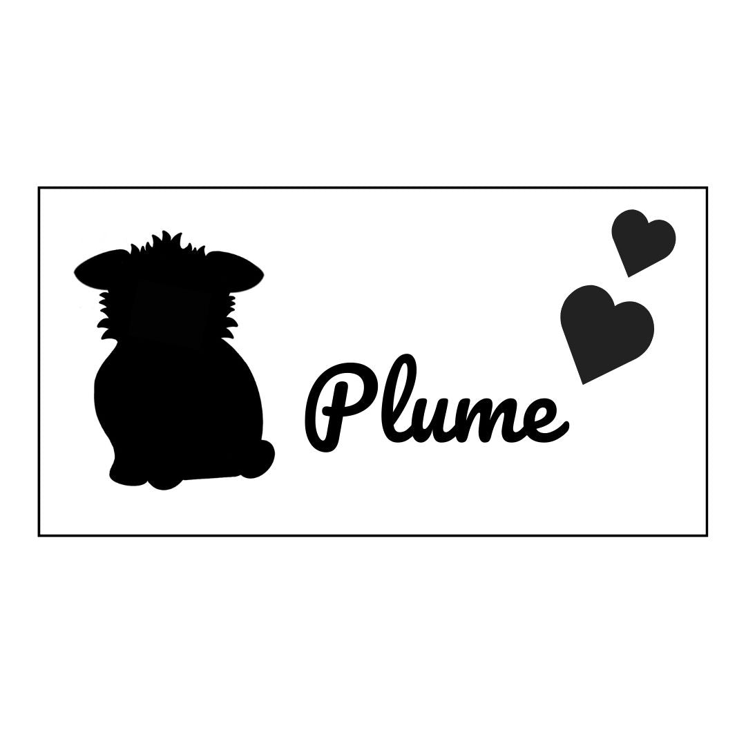 Personalized rectangular sign SOLO - Several possible illustrations (Light wood)