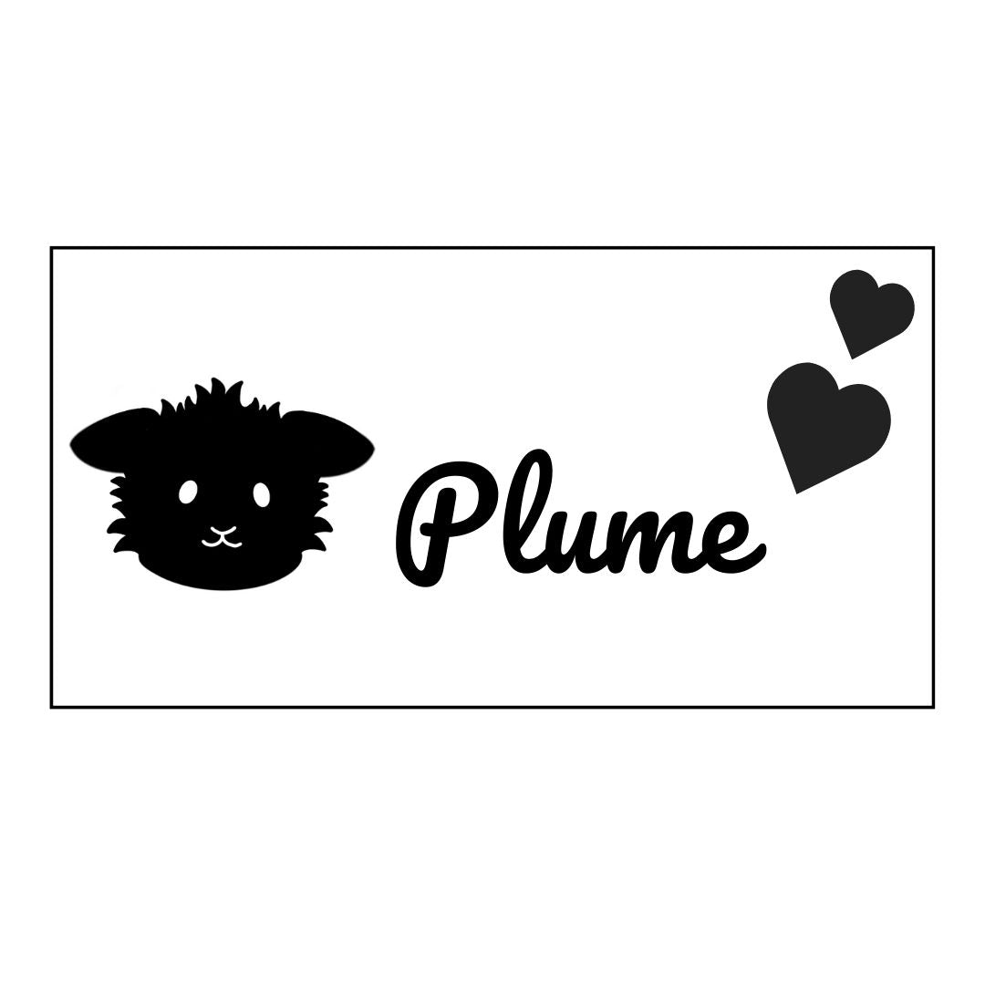 Personalized rectangular sign SOLO - Several possible illustrations (Light wood)