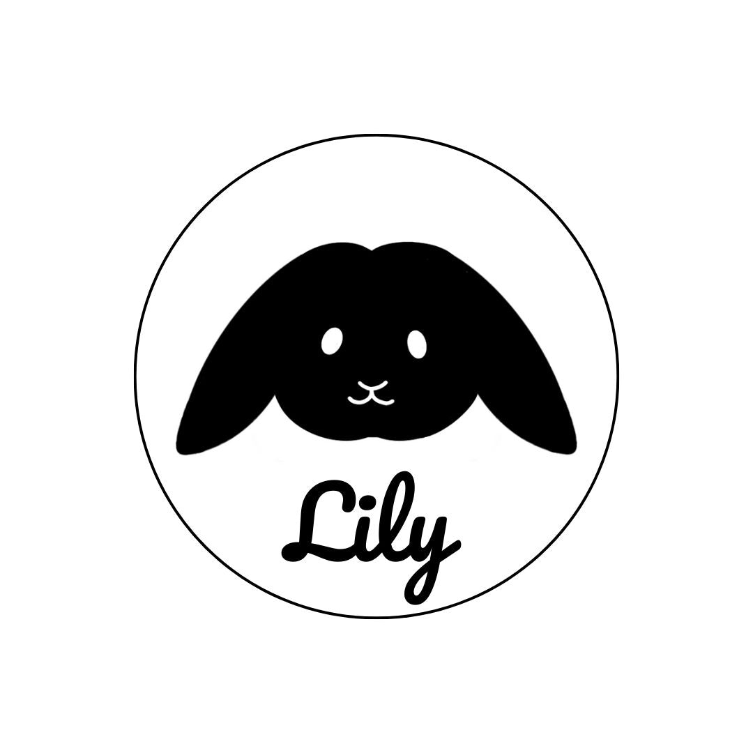 Suspension ronde lapin - Personnalisée (Bois clair)