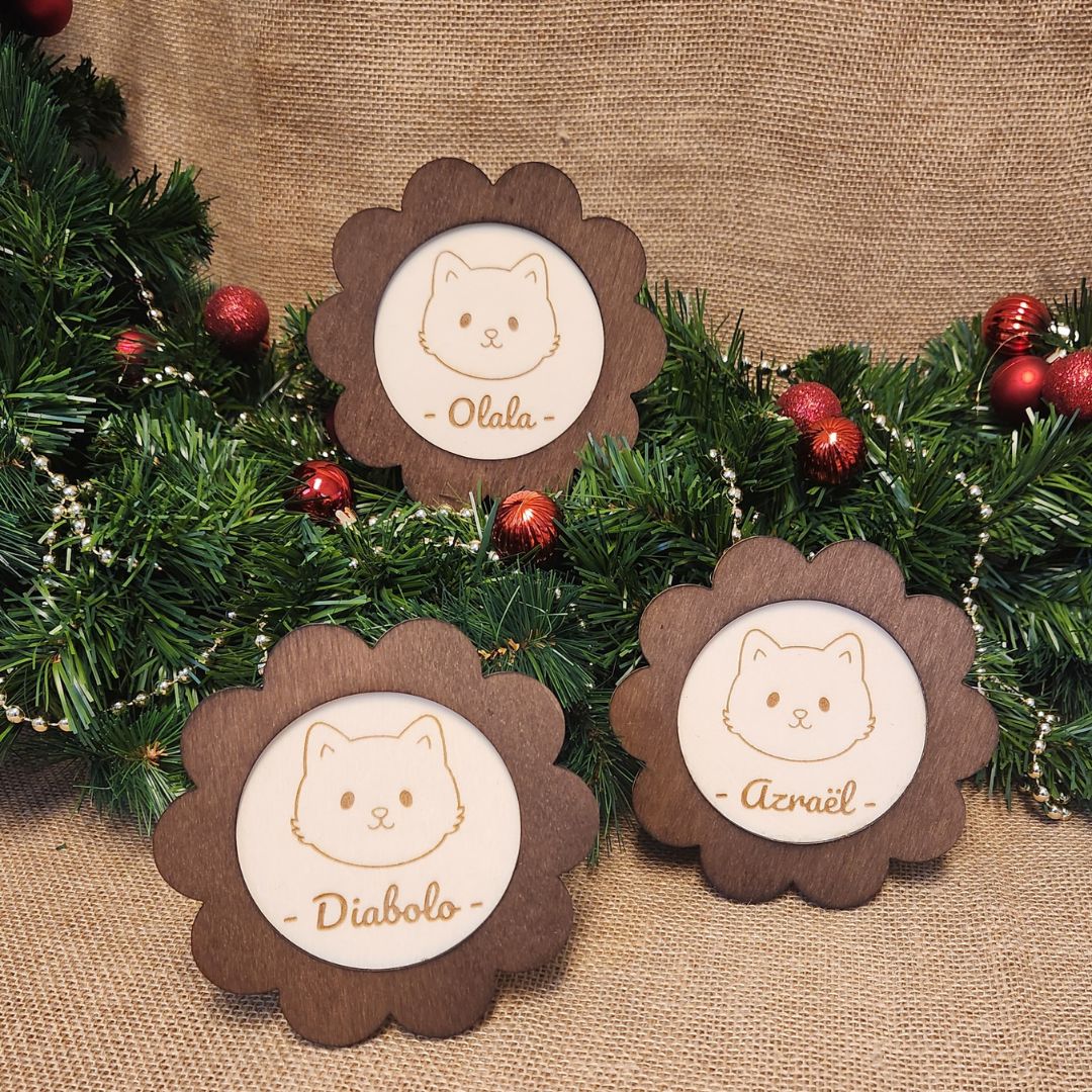 Cadre en bois - Gravure personnalisée