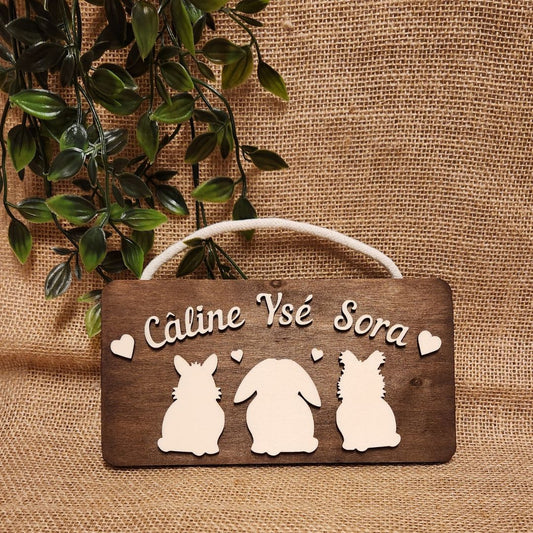 SOLO Personalized Rectangular Sign - Multiple Artwork Options (Dark Wood)
