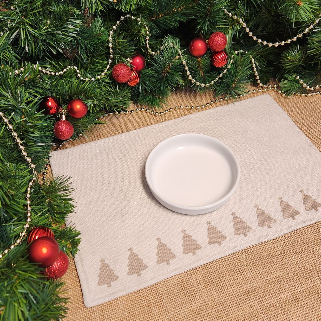 Tapis à gamelle IMPERMEABLE - Lainage - Edition Noël
