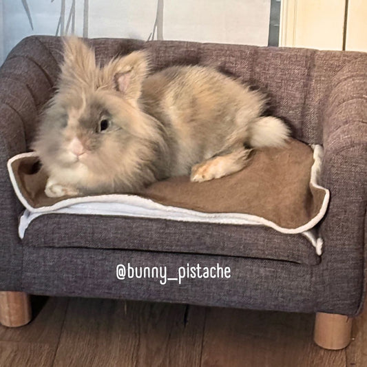 Couverture en lainage et polaire effet fourrure blanche