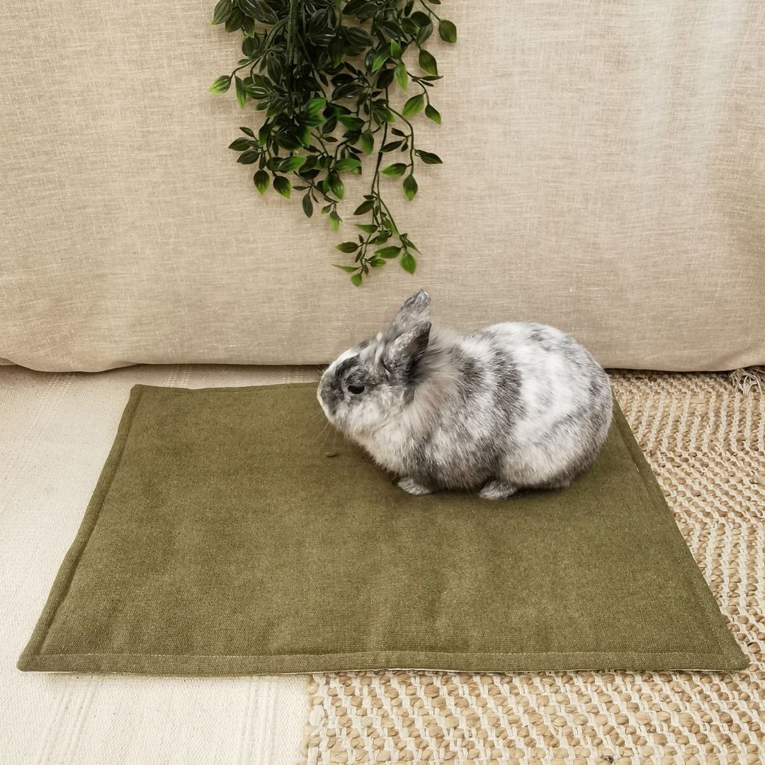 IMPERMEABLE floor mat in beige wool - MEDIUM SIZE