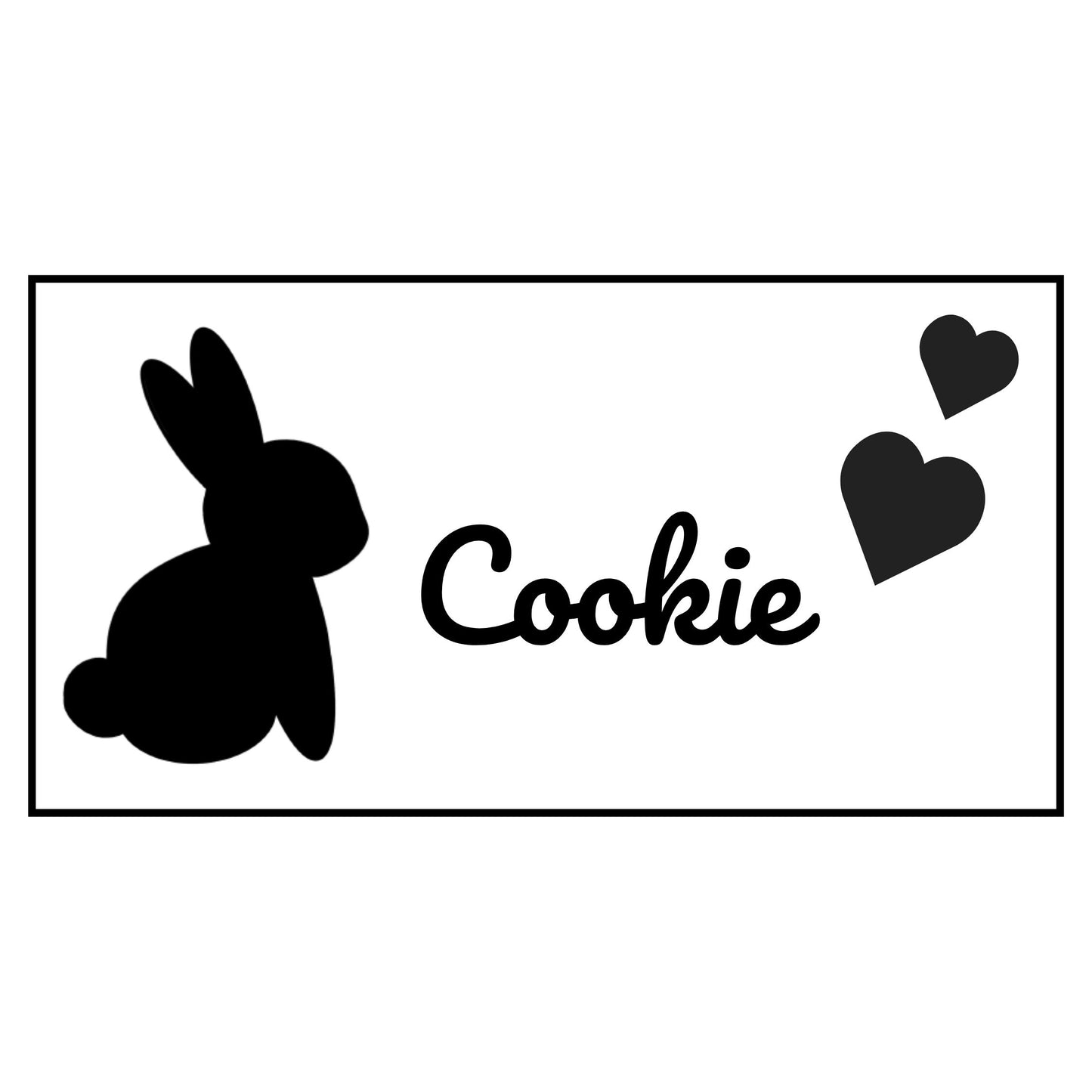 Personalized rectangular sign SOLO - Several possible illustrations (Light wood)