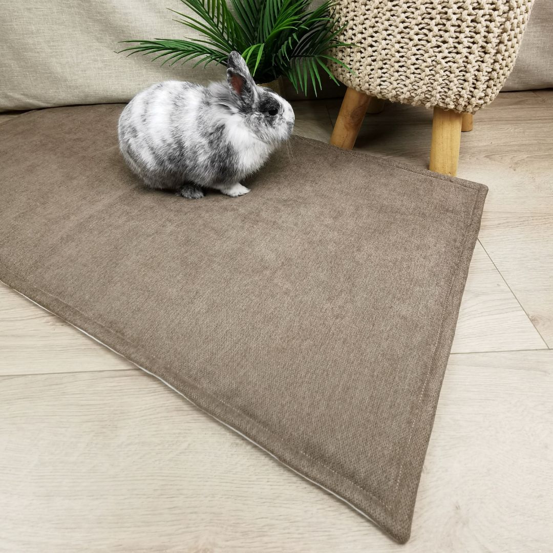 IMPERMEABLE floor mat in beige wool - MEDIUM SIZE