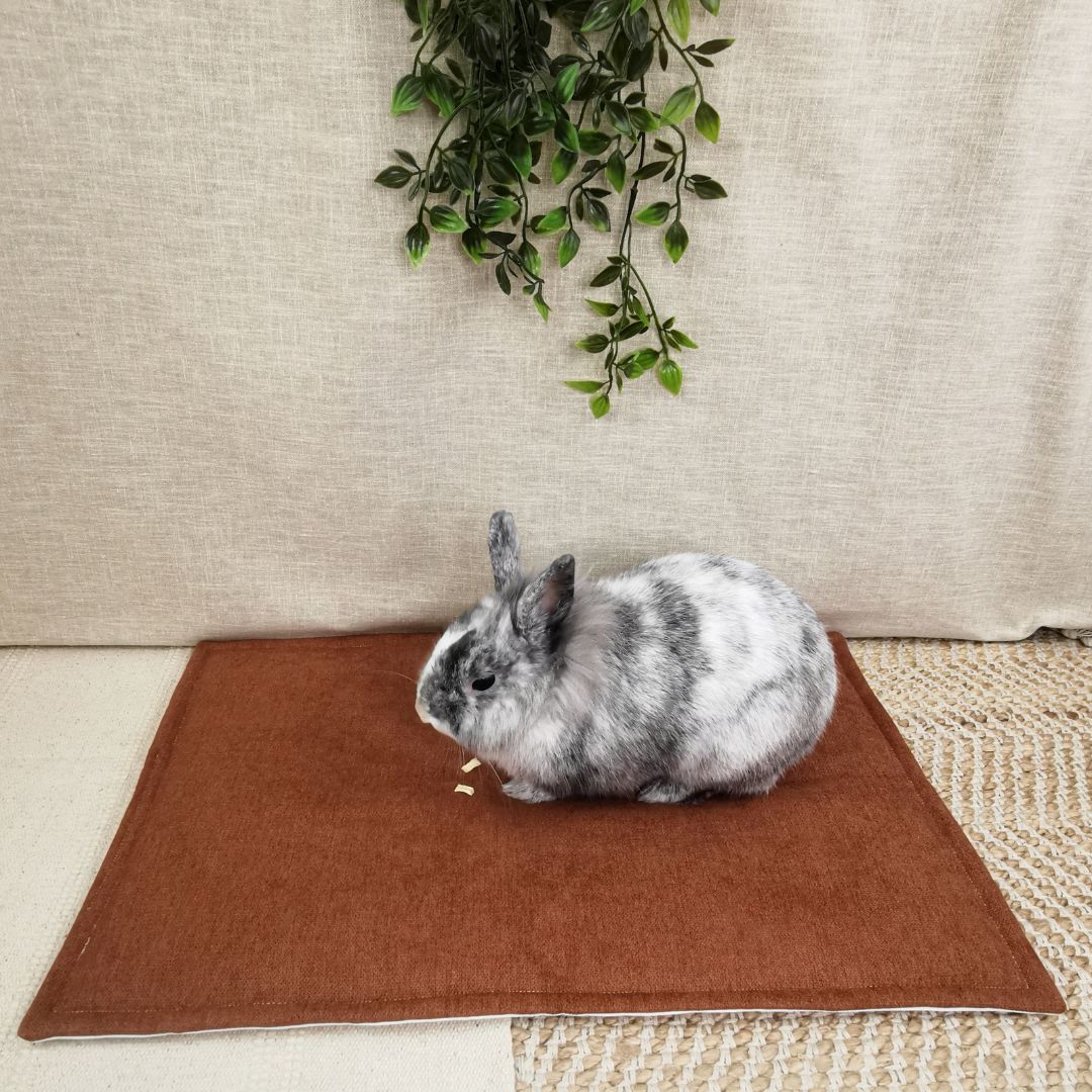 IMPERMEABLE floor mat in beige wool - MEDIUM SIZE