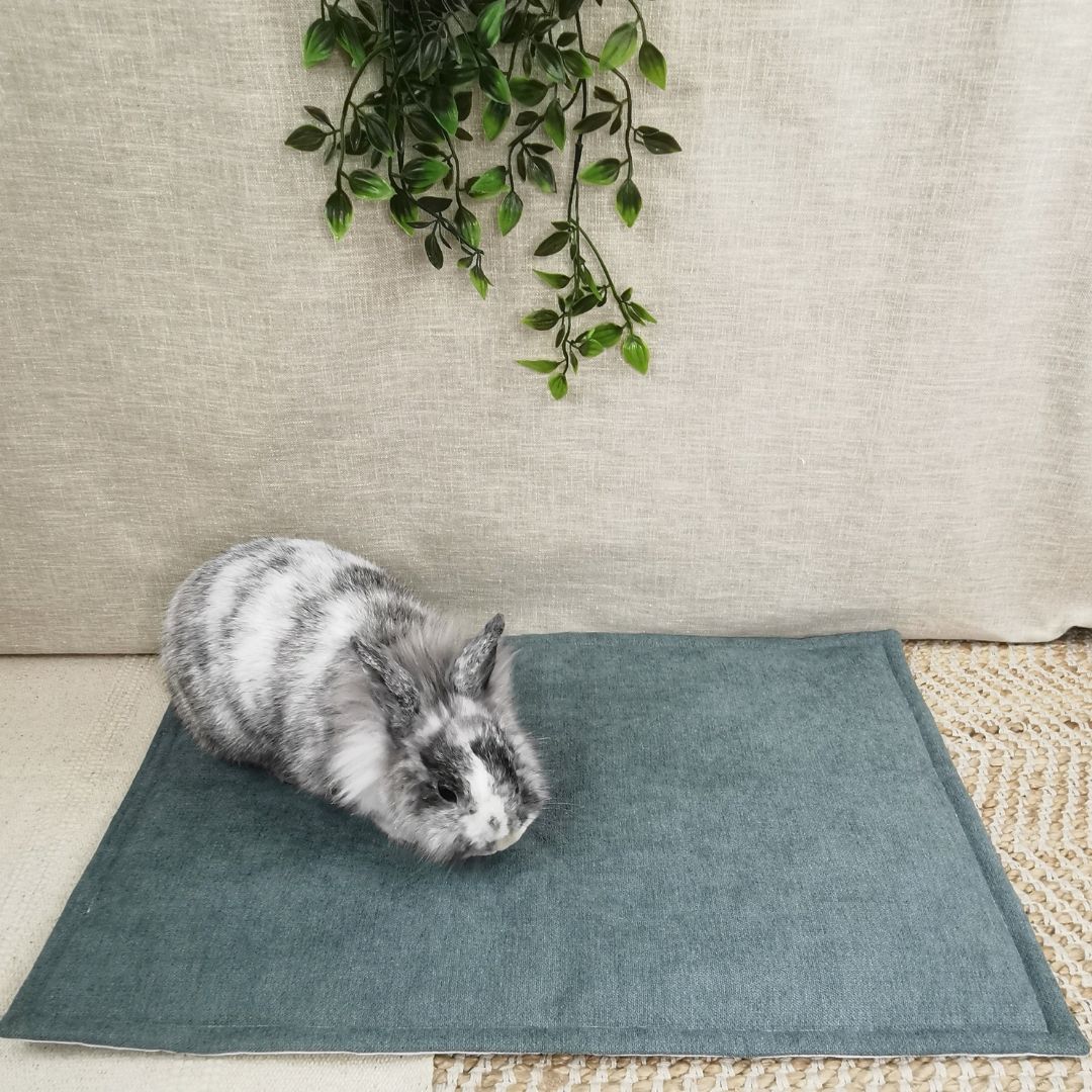 IMPERMEABLE floor mat in beige wool - MEDIUM SIZE