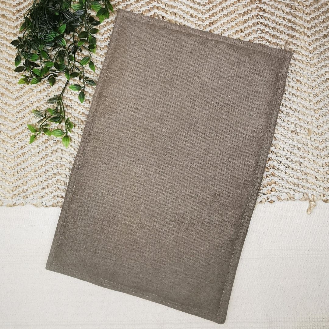 IMPERMEABLE floor mat in beige wool - MEDIUM SIZE