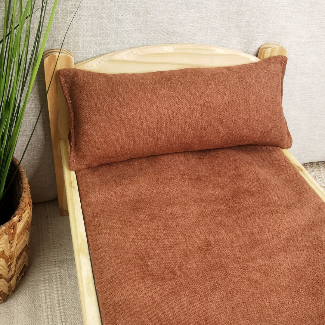 IKEA bedset - kussen + waterdicht vloerkleed in steenwol