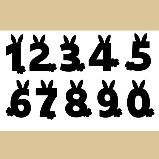 Suspension en bois Lapiversaire đ - Chiffre oreilles de lapin + Gravure personnalisĂ©e