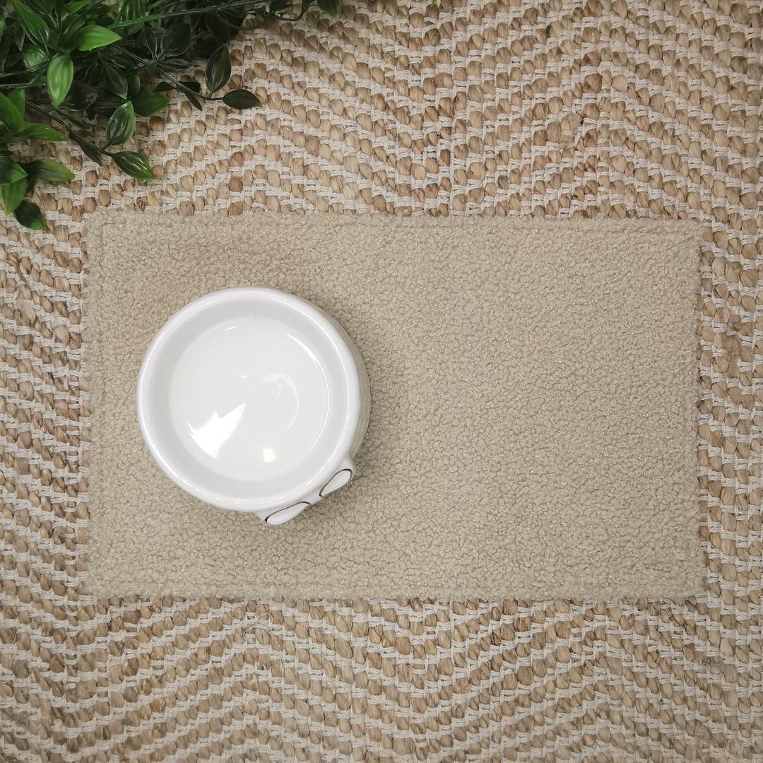 Waterproof Cat Bowl Mat - Thread Embroidered