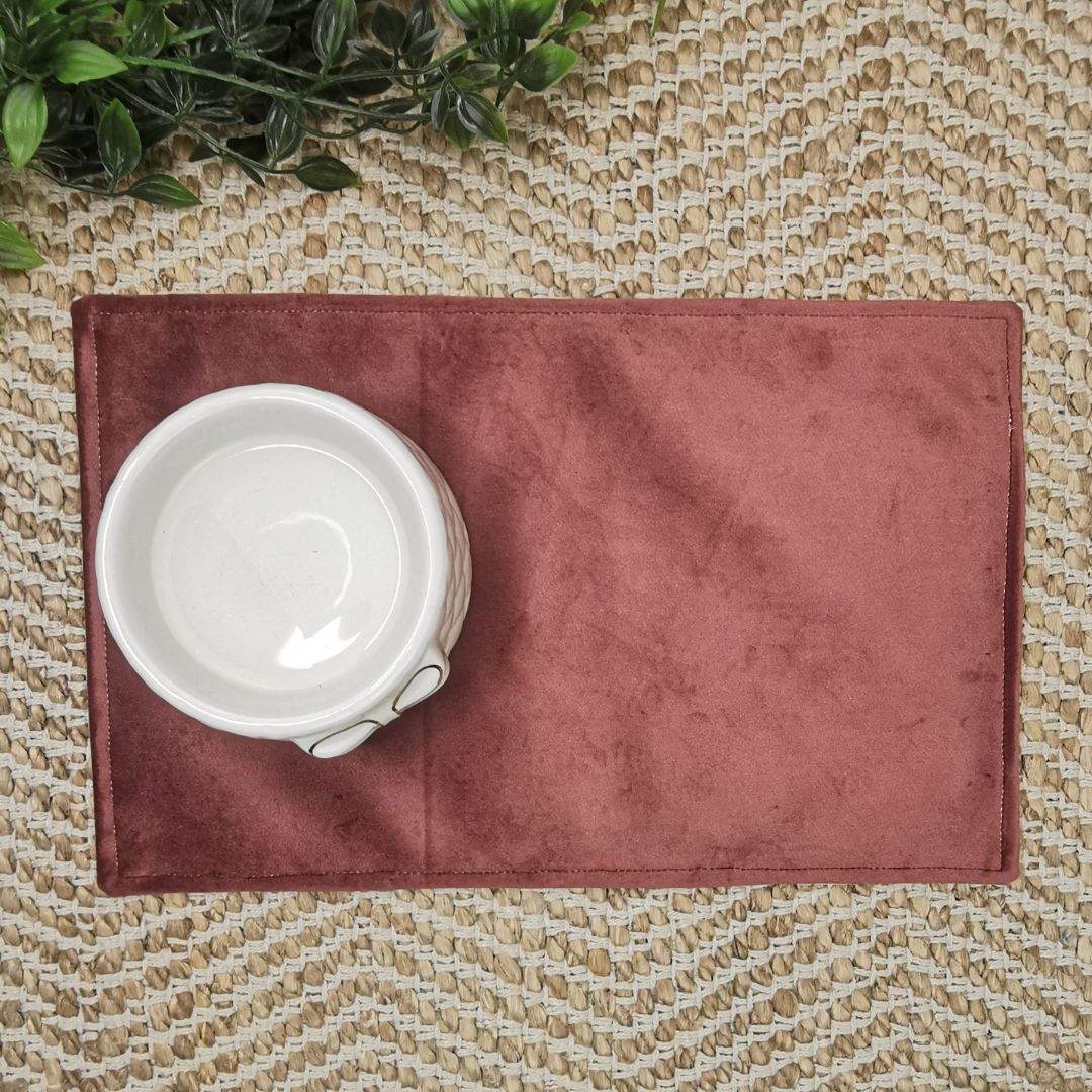 Waterproof Cat Bowl Mat - Thread Embroidered