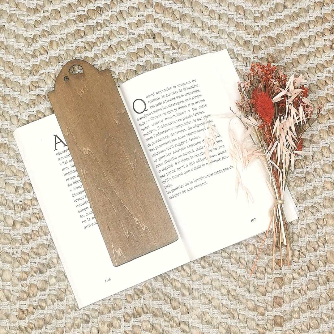 Marque page cochon d'inde - Bois foncé