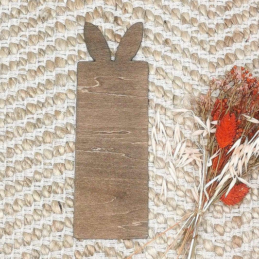 Marque page lapin - Bois foncé