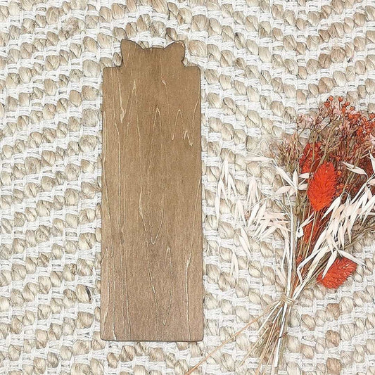 Marque page chat - Bois foncé