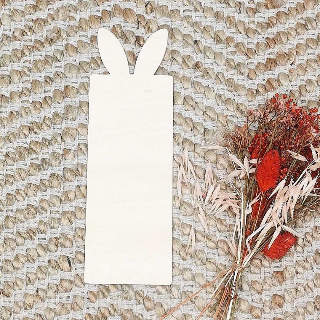 Marque page lapin - Bois clair