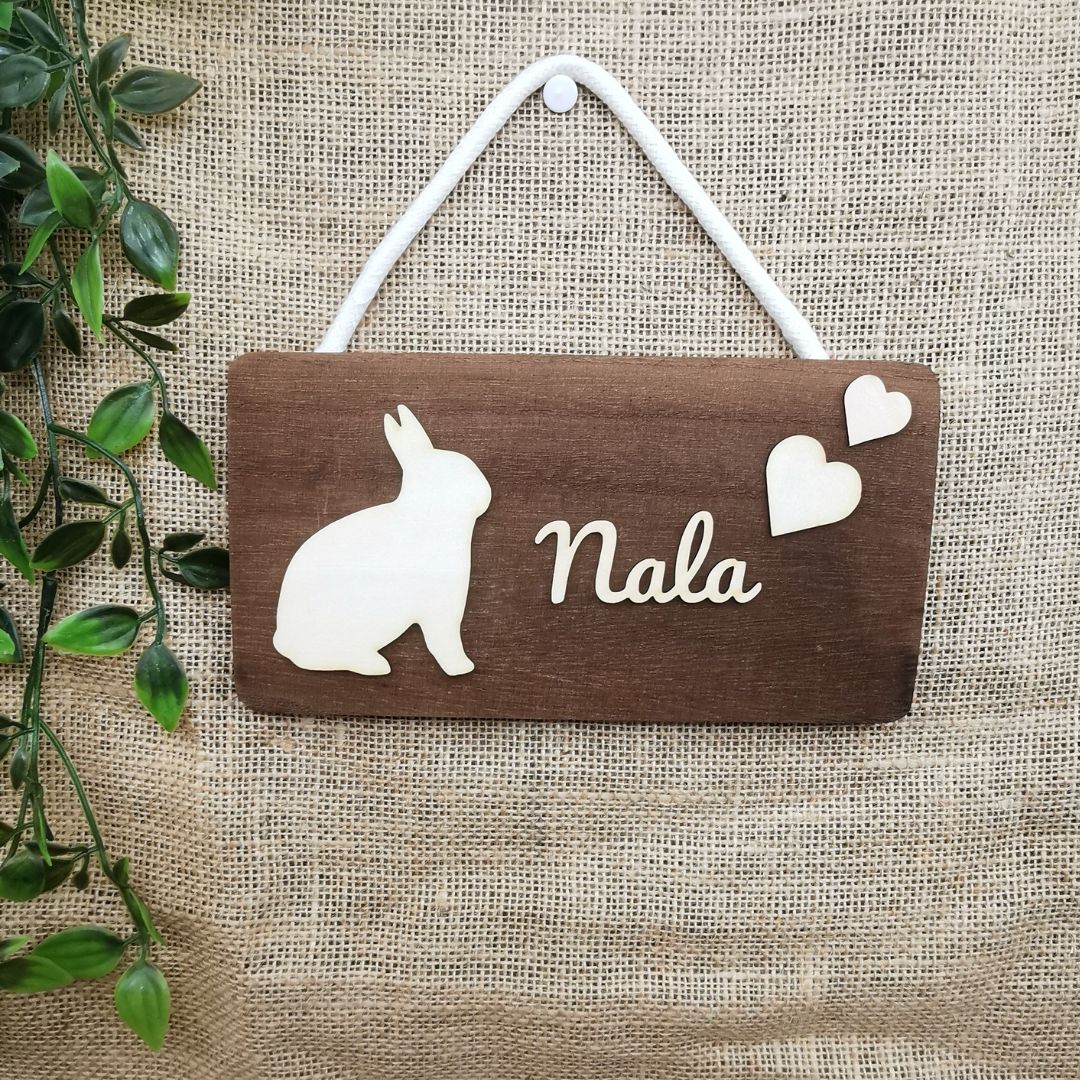 SOLO Personalized Rectangular Sign - Multiple Artwork Options (Dark Wood)