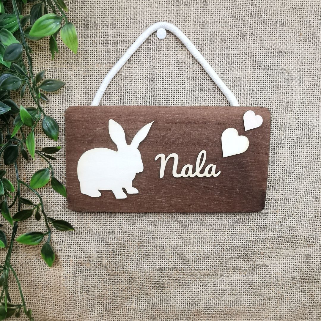 SOLO Personalized Rectangular Sign - Multiple Artwork Options (Dark Wood)
