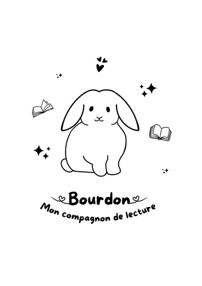 Pochette à livre - Gravure à thème