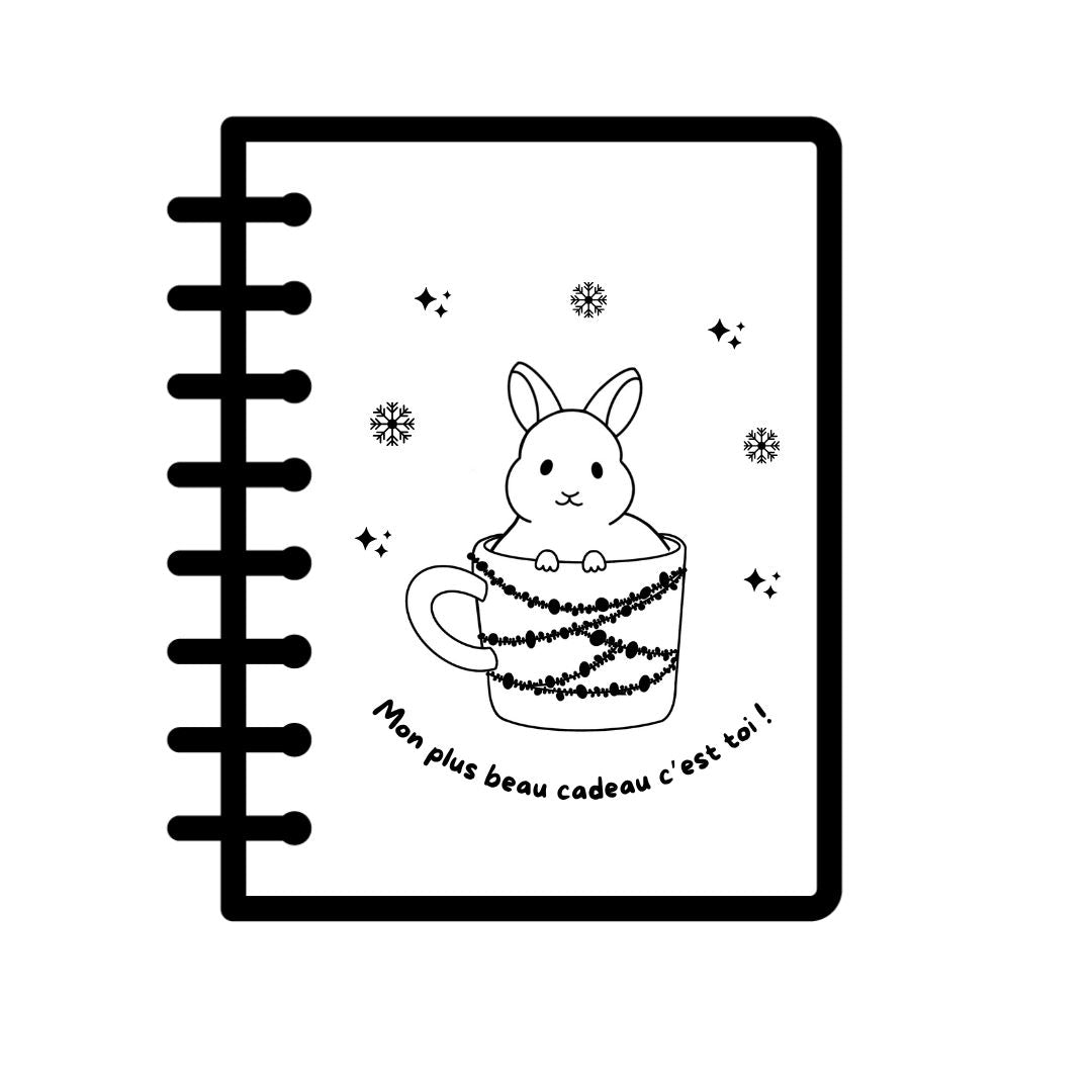 Cahier KRAFT gravé - LAPIN