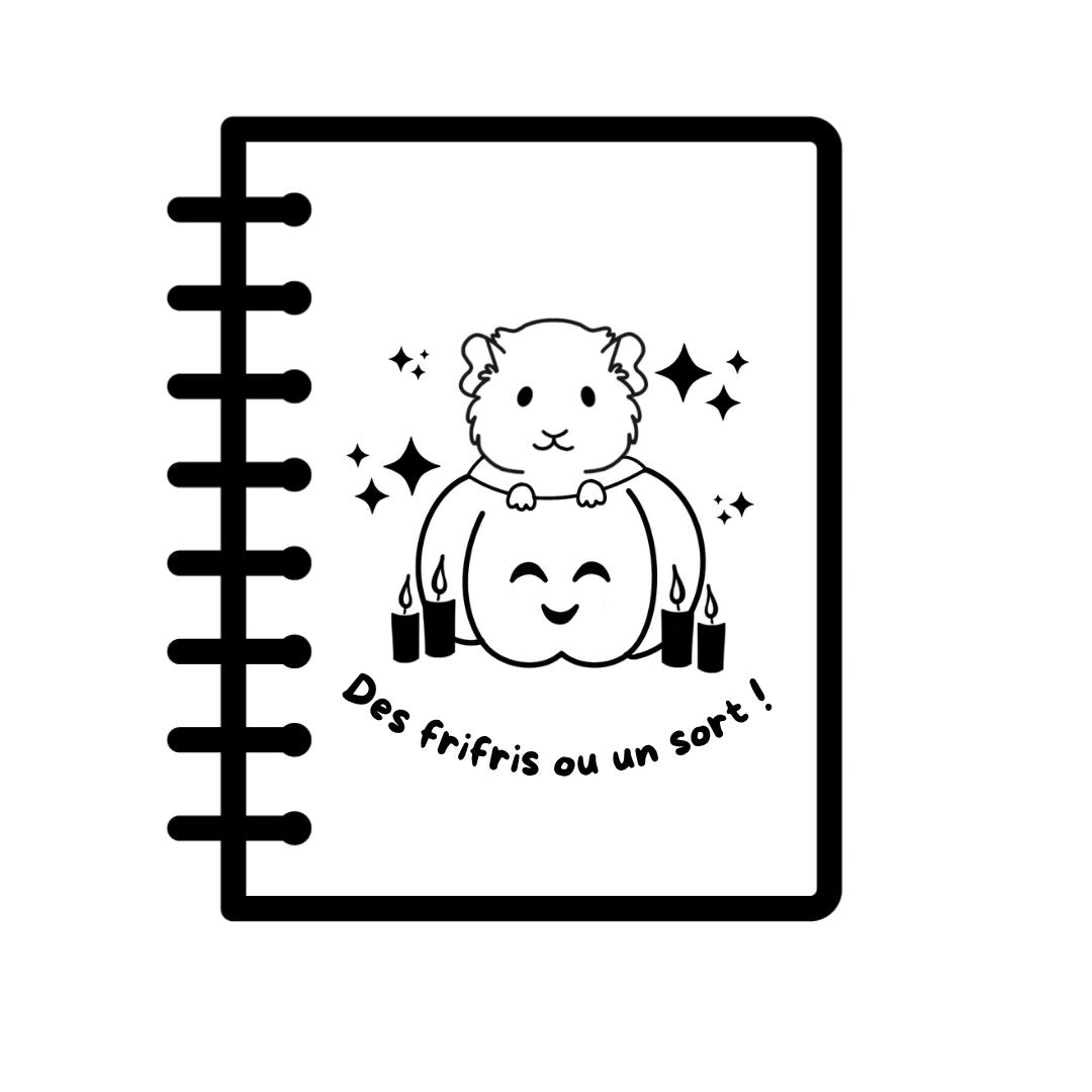 Cahier KRAFT gravé - COCHON D'INDE
