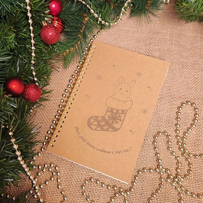 Cahier KRAFT gravé - LAPIN