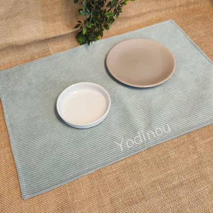 Tapis à gamelle IMPERMEABLE - Velours côtelé