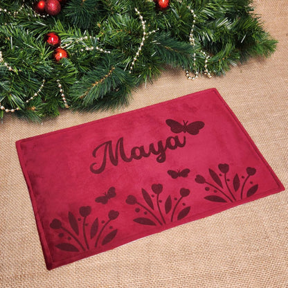 Tapis à gamelle IMPERMEABLE - Velours lisse