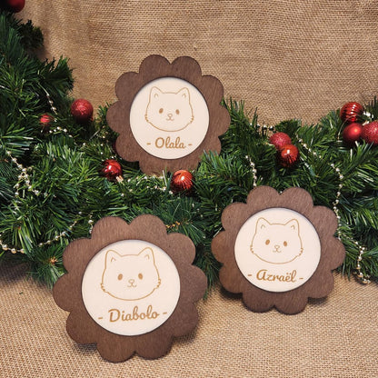 Cadre en bois - Gravure personnalisée