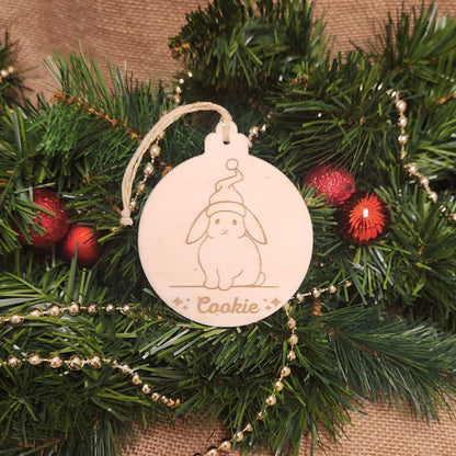 Suspension en bois gravure personnalisée de Noël (Plusieurs options)