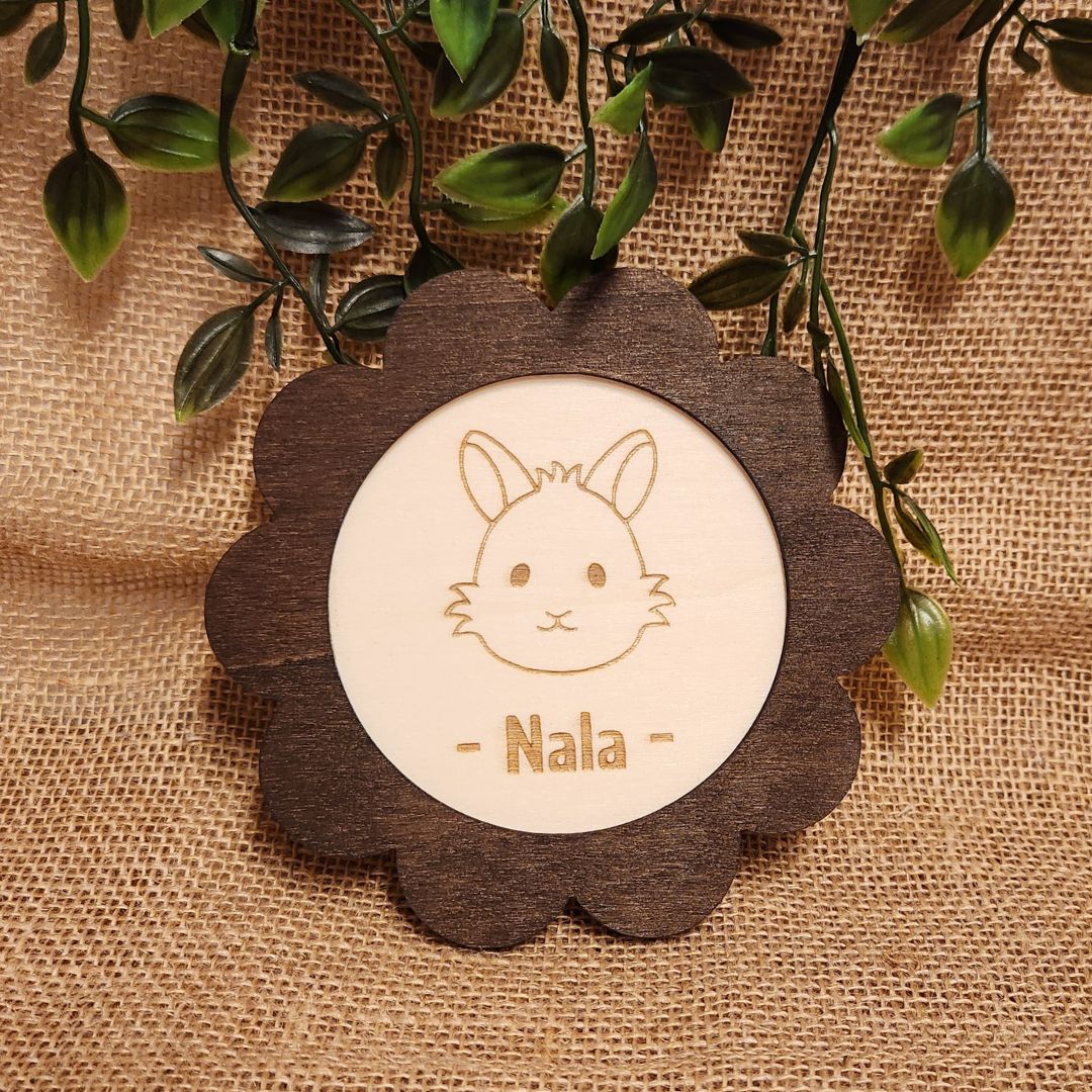 Cadre en bois - Gravure personnalisée