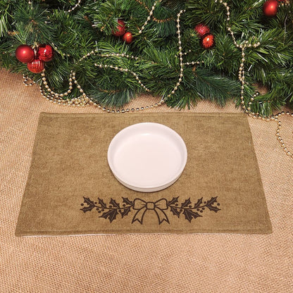 Waterproof Cat Bowl Mat - Thread Embroidered