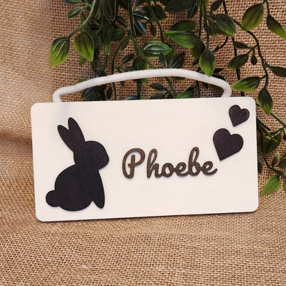 Gepersonaliseerd rechthoekig bord SOLO - Verschillende mogelijke illustraties (Licht hout)