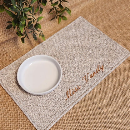 Tapis à gamelle IMPERMEABLE - Velours alvéolé