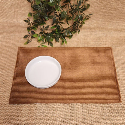 Tapis à gamelle IMPERMEABLE - Velours côtelé